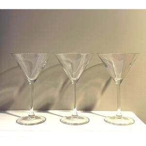 Arc France Martini Glasses, Clear, Set of 3, 10 oz.